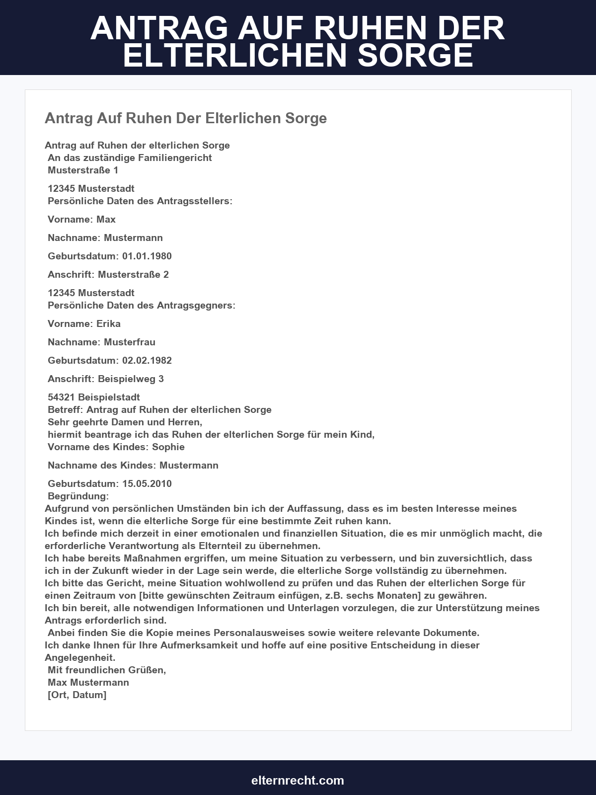 vollmacht über angelegenheiten der elterlichen sorge pdf